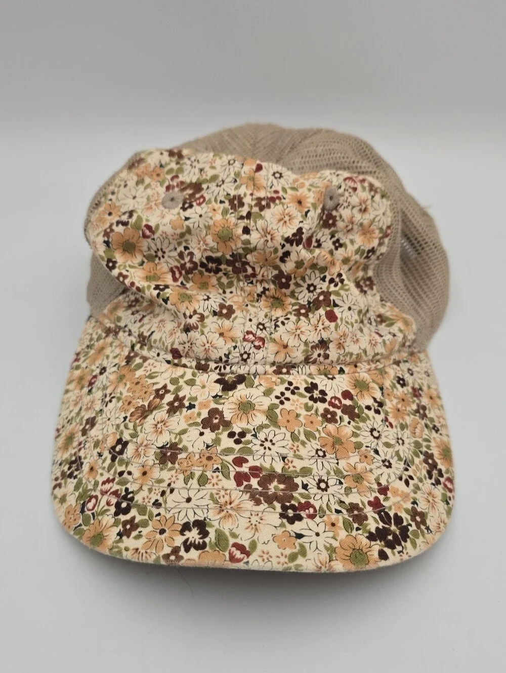Signatures Ladies Fit Floral Trucker Adjustable Hat OSFM